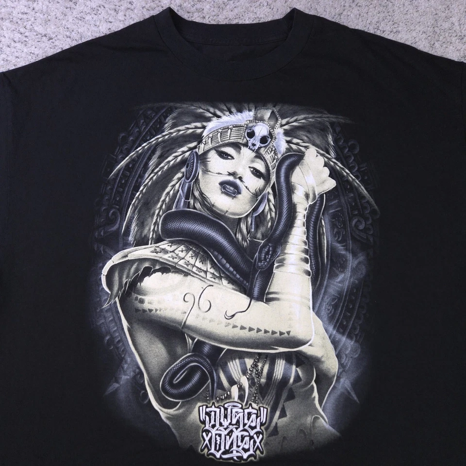 Camiseta Dyse One Para Hombres 2XL Azteca Chicano Arte Graffiti Manga Corta Gráfico Camiseta Foto 3 de 4