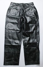 A New Day Women's Faux Croc High Rise Leather Pants AP2 Black Size: 8 NWT