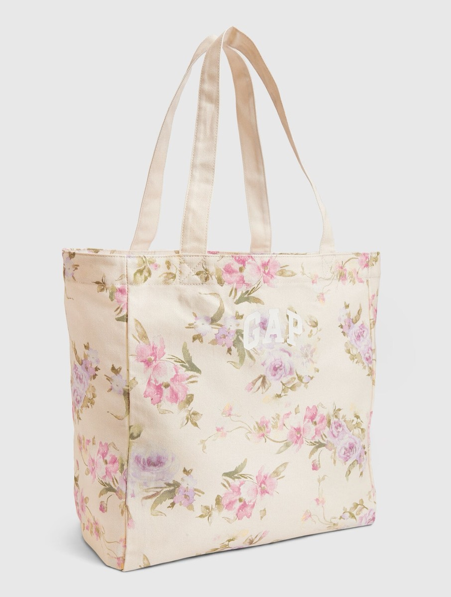 【lovelpie】totebag (pink) NWT Gap x LoveShackFancy Canvas Pink Floral Tote Bag Shopper
