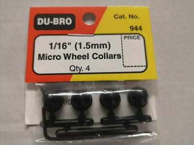 1/16'' Micro Stellringe für Ø 1,5mm Achsen Mini-Scale Modelle VE=4 Stück Du-Bro 
