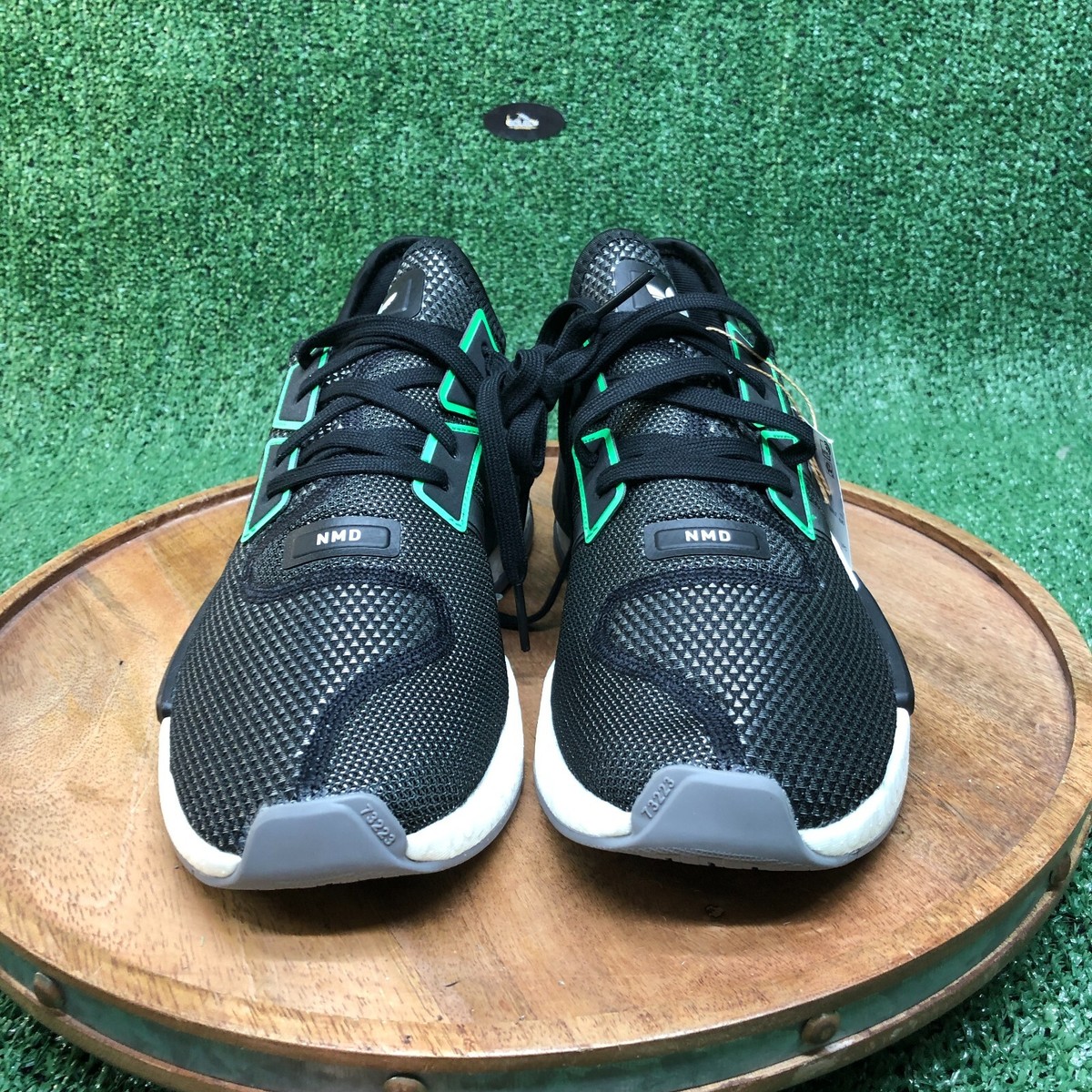 Adidas Mens Originals NMD G1 Black White Green Running Shoes  display picture 3