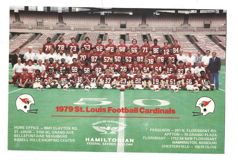 1977 ST LOUIS CARDINALS FOOTBALL NFL TEAM 6 x 9 GLOSSY PHOTO PICTURE