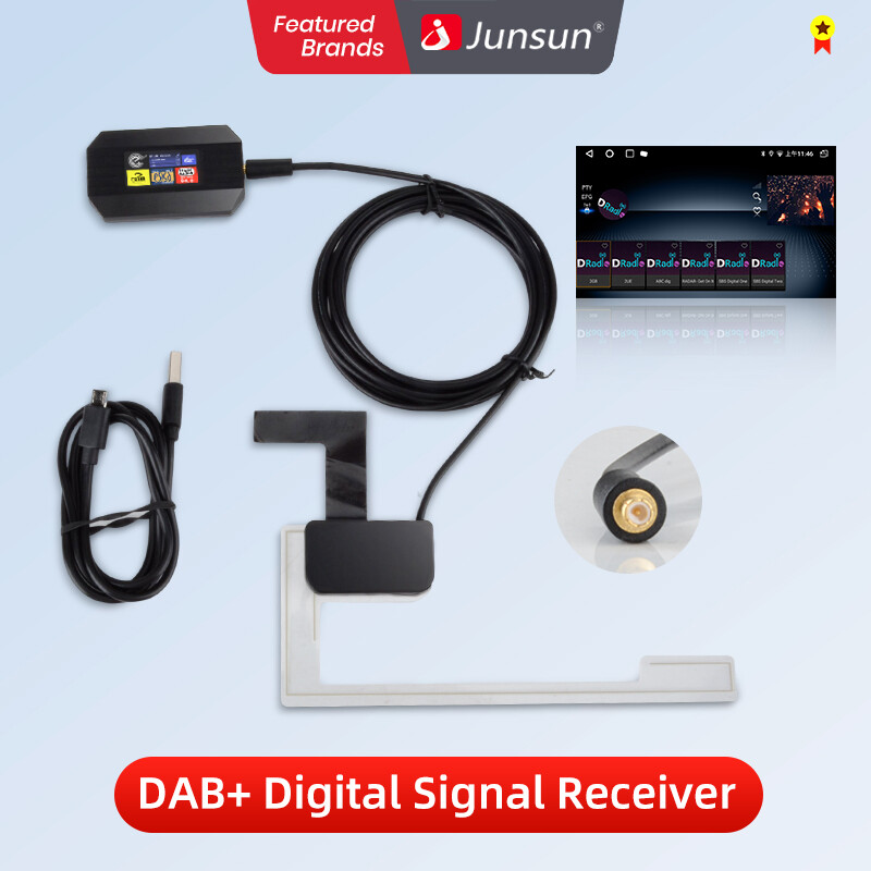 ADATTATORE AUTO USB ANDROID DAB+ AUTORADIO SINTONIZZATORE DIGITALE RICEVITORE AUDIO ANTENNA ITA