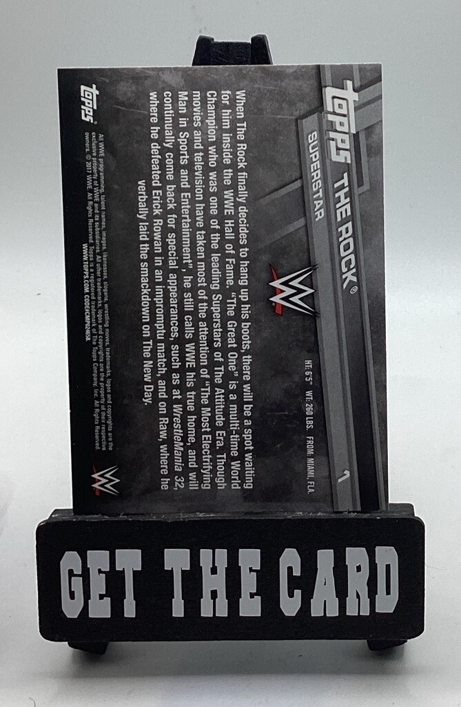 The Rock 2017 Topps WWE Wrestling Card | eBay