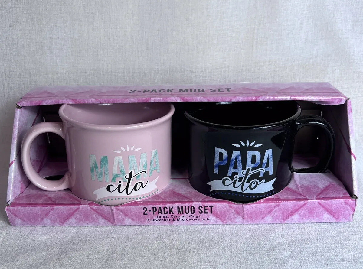 2-PK MUG SET MAMA cita & PAPA cito Coffee Tea Mug Cup 16 Oz New | eBay