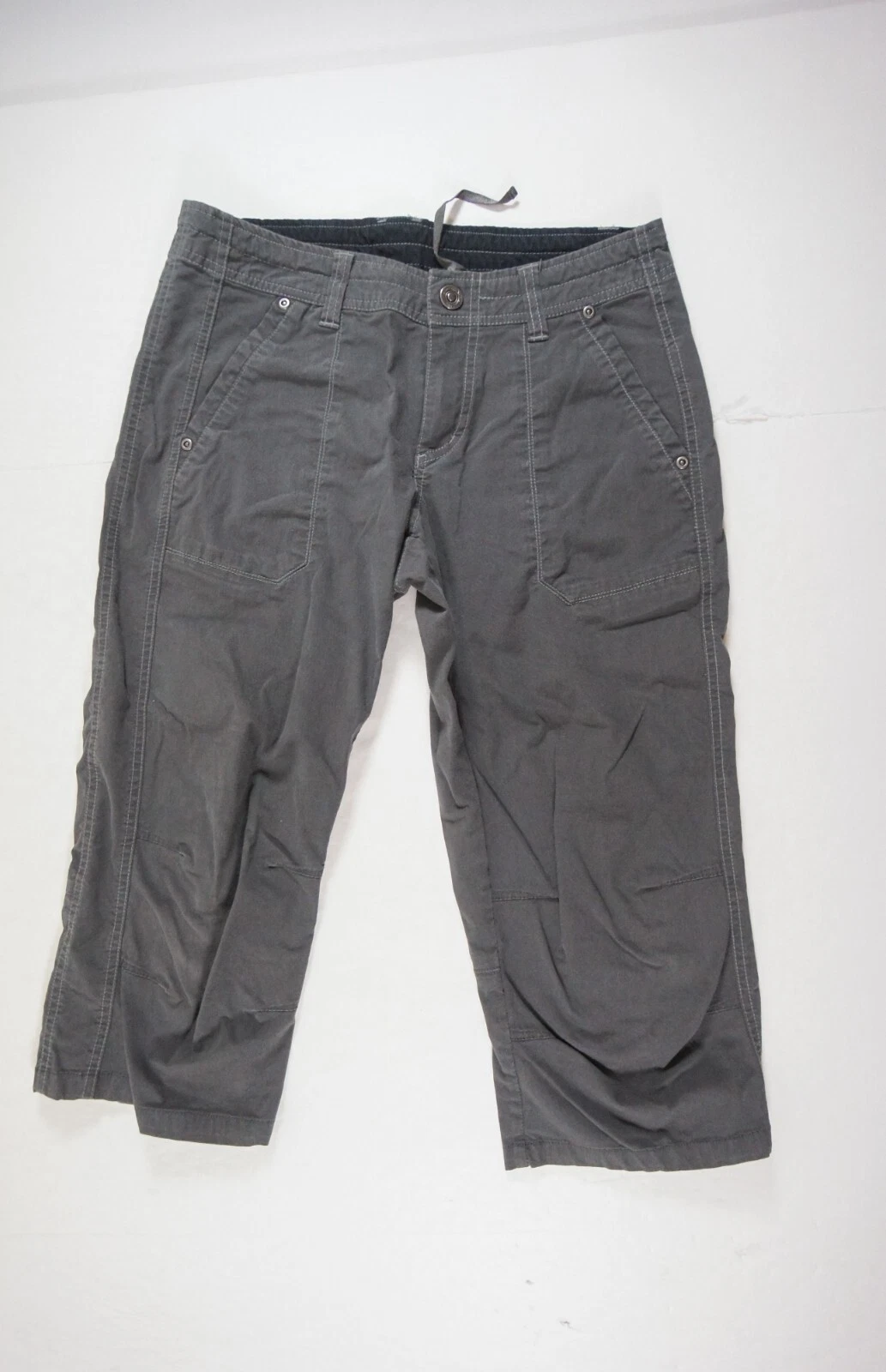Kuhl Pants Womens 6 Gray Capri Kendra Stretch Outdoors Hike Camp Ladies Casual