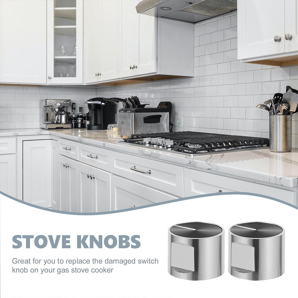 4 Pcs Metal Stove Control Knobs Zinc Alloy Replacement Gas Cooker Kitchen Tools