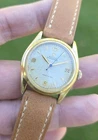 Vintage Rolex Oysterdate Precision Gold Plated Ref 6066 30mm Manual Watch