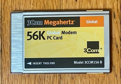 3Com Megahertz 56K Global Modem (3CCM156B) 56 Kbps - Not tested