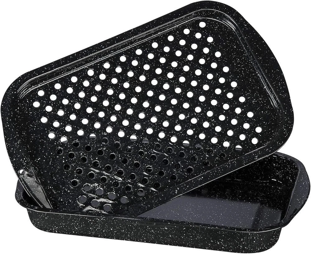 Granite Ware 2-Piece Porcelain Enamel Bake & Broil Pan Set 16.3x 10.1 x 5.7 Inch
Opens in a new wind