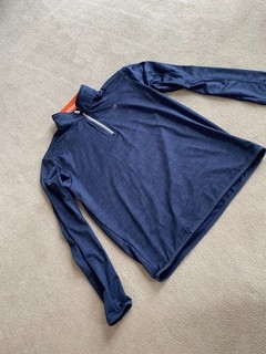 Calvin Klein 1/4 Zip golf top | Size: medium deep blue/orange trim