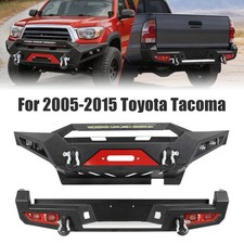 For 2005-2015 Toyota Tacoma Frontrear Bumper With Winch Plate Led Spotlights For 2005-2015 Toyota Tacoma Frontrear Bumper With Winch Plate Led Spotlights