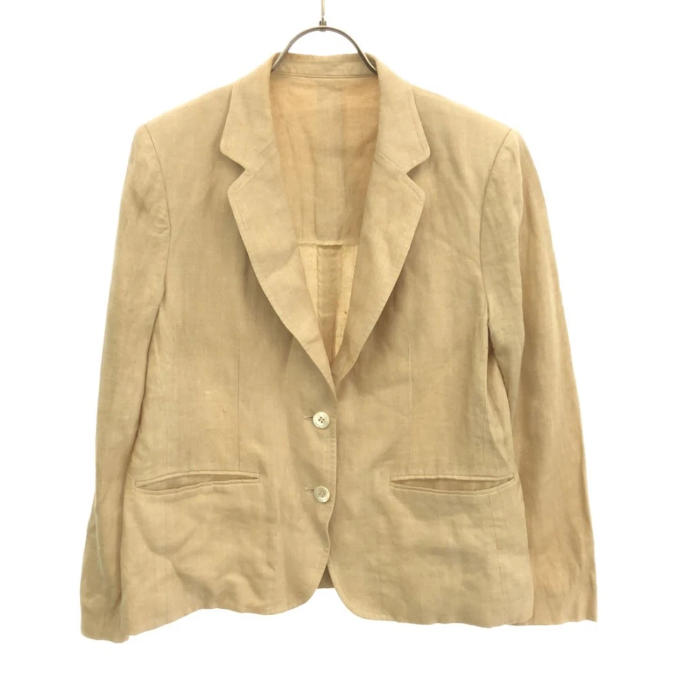 Burberrys 90s lino falda traje configuración 13AB2 beige mujer vieja Foto 3 de 4