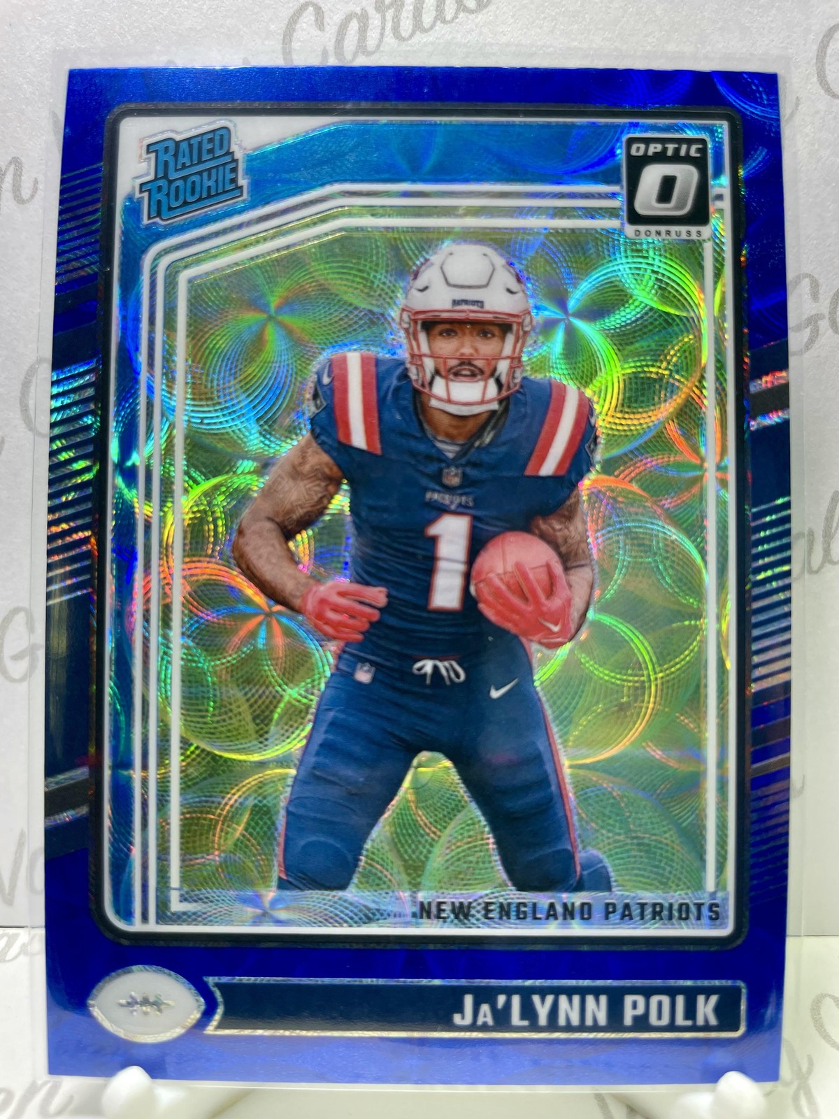 2024 Donruss Optic Blue Scope #240 Ja'Lynn Polk New England Patriots