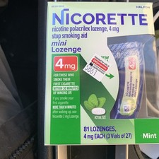 Nicorette 4mg Nicotine Mini Lozenge - Mint, Pack of 81 exp 11/2026