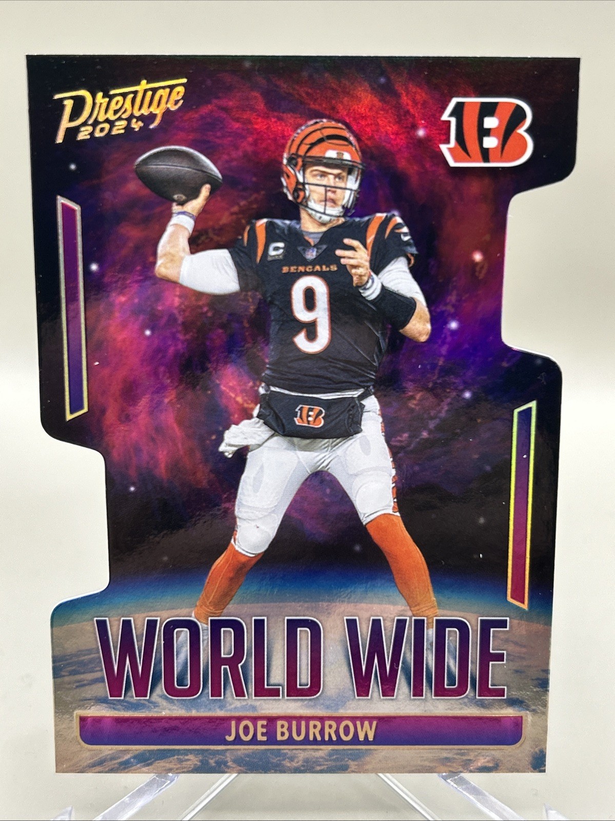 2024 Panini Prestige Joe Burrow World Wide Case Hit Die-Cut SSP Bengals 