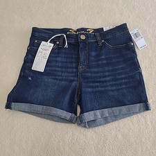 Seven7 Weekend Denim Short, Midrise Roll Cuff, 5" Inseam Women Size 6 New With