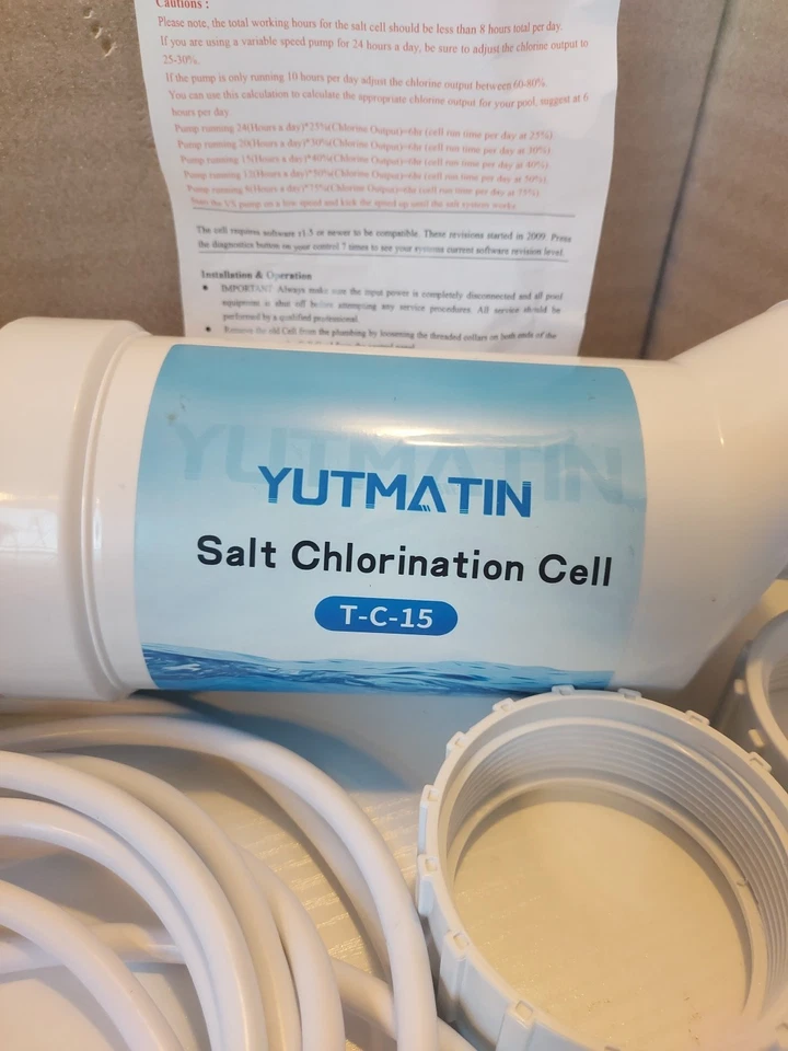 T-CELL 15 YUTMATIN Salt Chlorinator Turbulent Flo- Chamber 40,000 gallon - Image 2 of 4