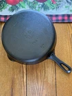 Griswold #8 Small Block Logo Cast Iron Skillet Grooved Handle 704 *FLAT*RESTORED