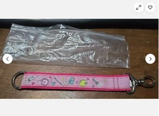 Thirty One 31 Hang It Up Key Fob Wristlet Strap Pink Teacher gift School Wallet