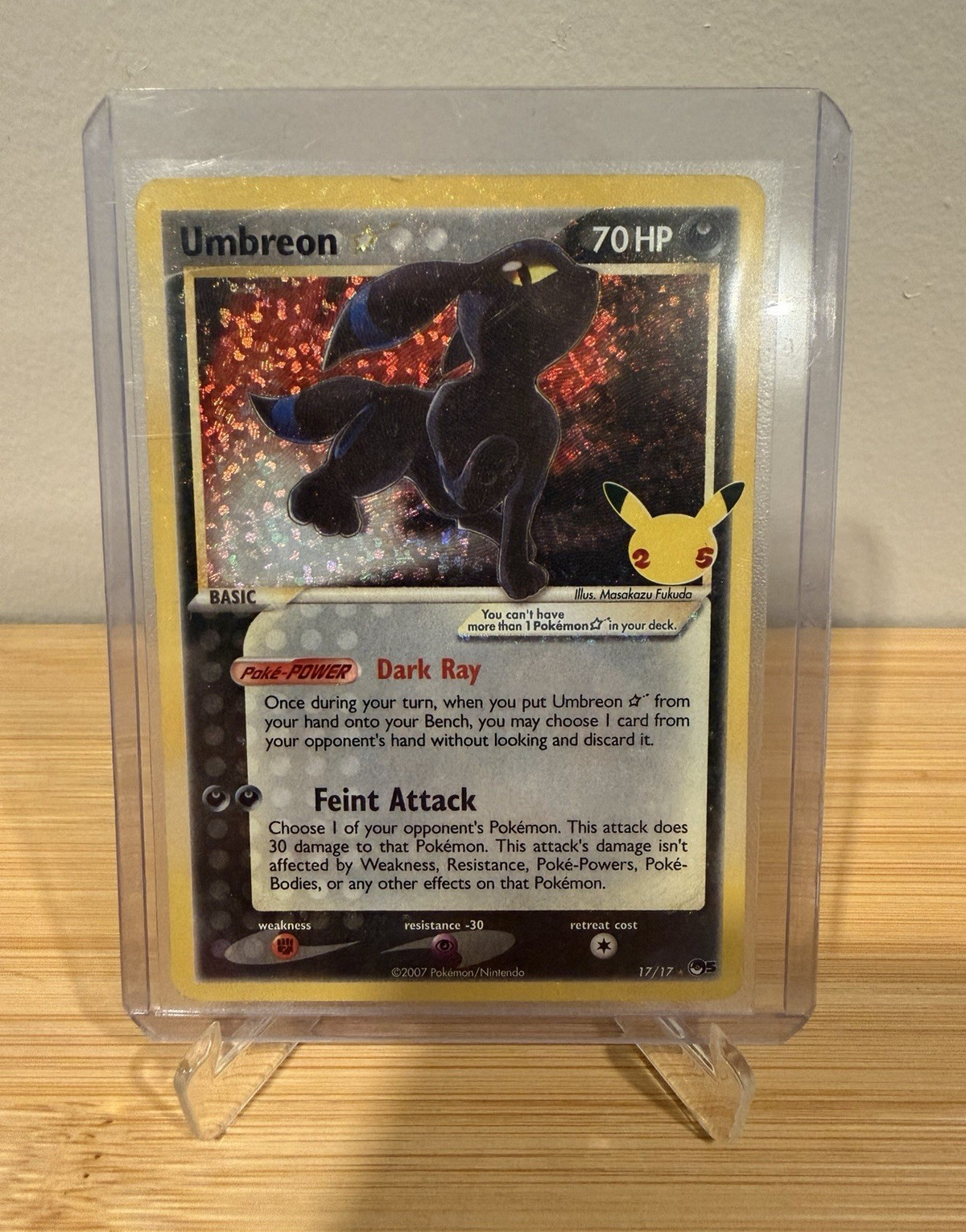 Pokémon TCG POP Series 5 Umbreon 17/17 Holo Rare 70 HP English (2007)