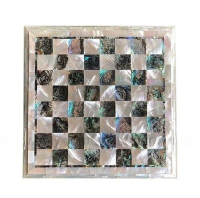 Marble Chess Board Set Mother of Pearl Chess Chess Board Queen Gambit Chess
