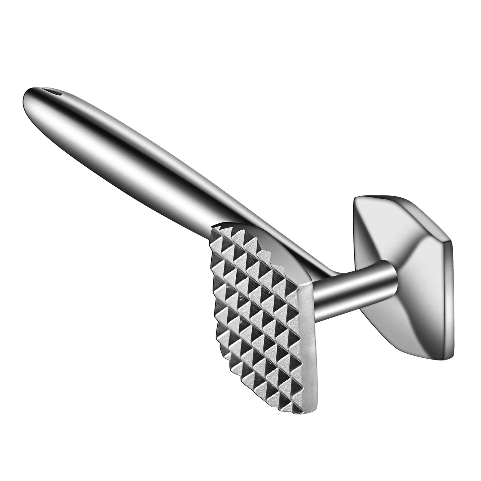 Aliglow Meat Tenderizer 304 Stainless Steel Hammer 10.2inch, Sliver-y-304