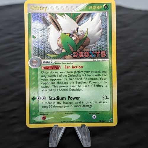 Pokemon Shiftry EX Deoxys 25/107 Reverse Holo Stamped Rare TCG 2005 LP ⭐