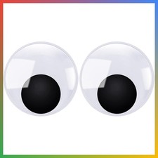Googly Eyes Wiggle Eyes Self Adhesive Durable Plastic 7 Inch White 2 PC Crafts