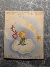 Vintage 1950s Get Well Card Little Angel Shooting Star Kitsch American Greetings