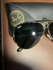 Ray-Ban Shooters Aviators G-15 Green Lens with Case New Authentic 62-09
