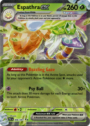 Espathra ex - 006/091 - Paldean Fates - Holo