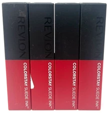 (4) Revlon Colorstay Suede Ink Lipstick Sealed 0.09 oz Each 018 - First Class