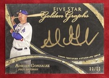 2014 Topps Five Star Golden Graphs Black /50 Adrian Gonzalez #FSGG-AG Auto