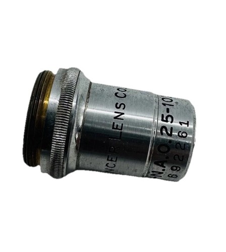 SPENCER LENS CO 16MM-N.A.0.25-10X MICROSCOPE OBJECTIVE RARE