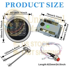 Stack-On Safe Lock Electronic Digital Safe Lock Replacement Solenoid W/ 2 Key I