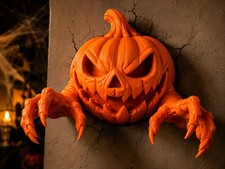 Pumpkin Spider Halloween Wall Decor 3D Printed