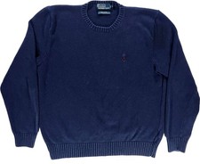 Polo by Ralph Lauren Crewneck Sweater 100 Cotton Knit Pullover Mens Size Large
