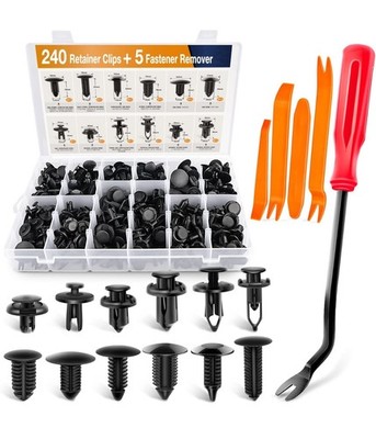 GOOACC - GRC-33 240PCS Bumper Retainer Clips Car Plastic Rivets Fasteners...