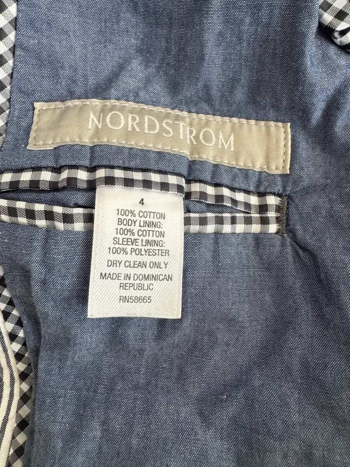 Terno Nordstrom Boys Seersucker 4 peças tamanho 4 - Imagem 4 de 4