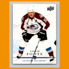 Adam Foote #300 2008-09 Upper Deck Colorado Avalanche Hockey Card NHL