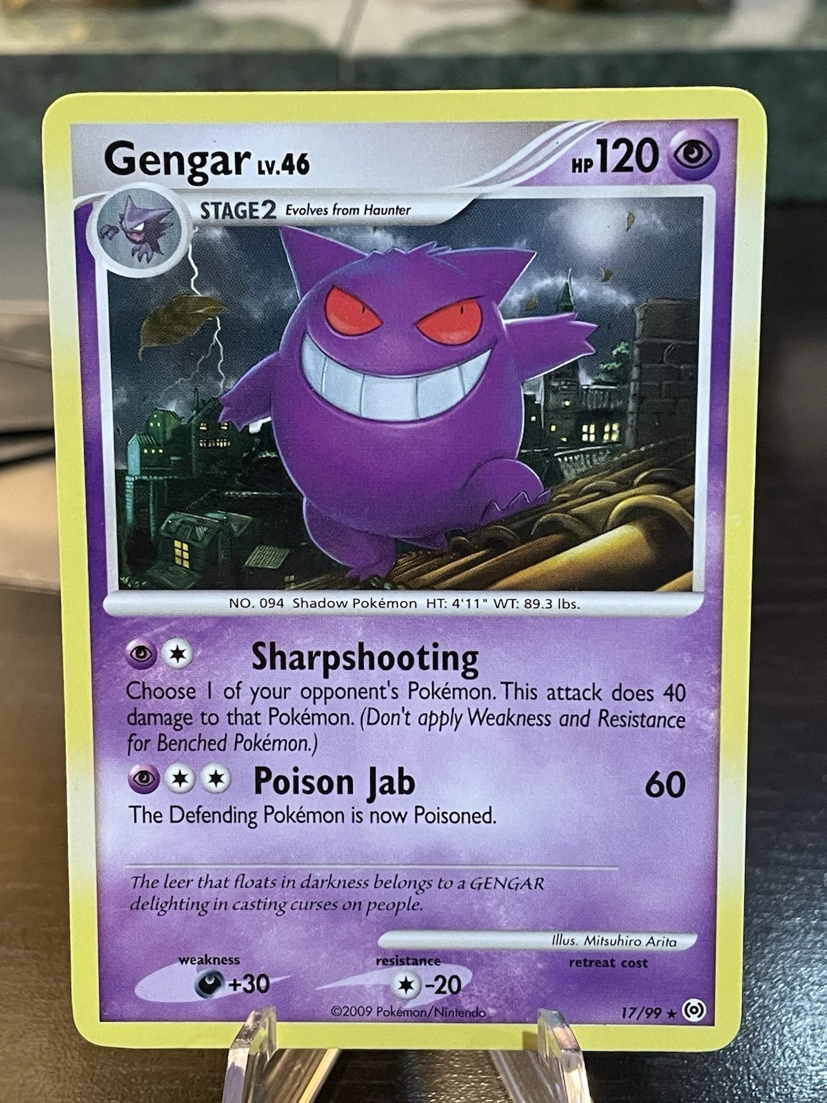 Pokemon Card Gengar Lv.46 Rare Platinum Arceus 17/99 LP