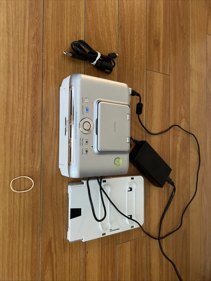 Kodak Easy Share 500 Portable Photo Printer Powers On with Power & USB Cable - Image 2 of 4