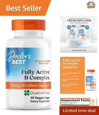 Fully Active B Complex by Doctors Best - Non-GMO, Gluten-Free, 30 Veggie Caps