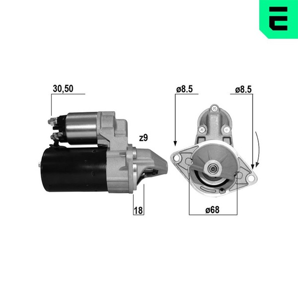 Anlasser Starter ERA 220226A FüR Opel Astra Corsa 12V S07 Caravan P10 Meriva S10-image