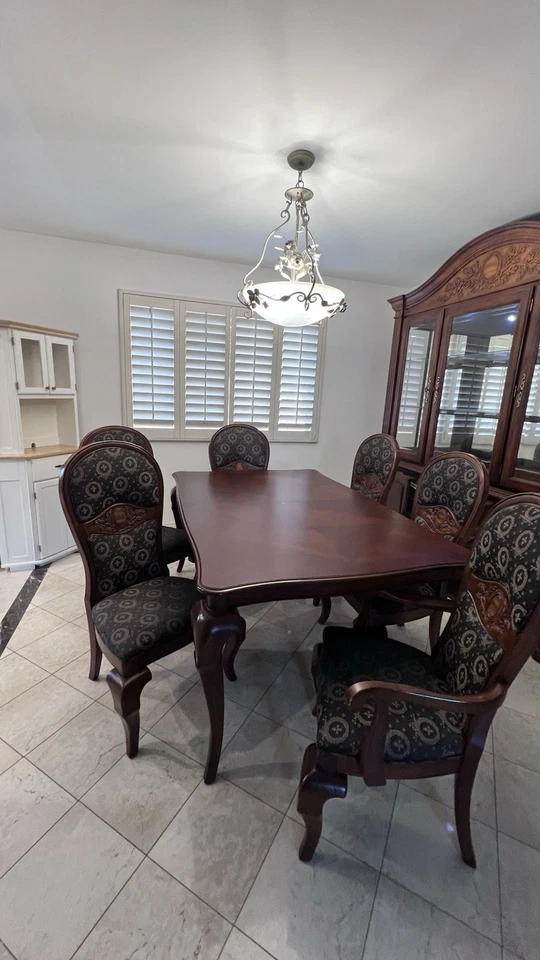 13 Piece Solid  Wood  Formal Dinning Room Set With China Cabinet - Image 3 of 4