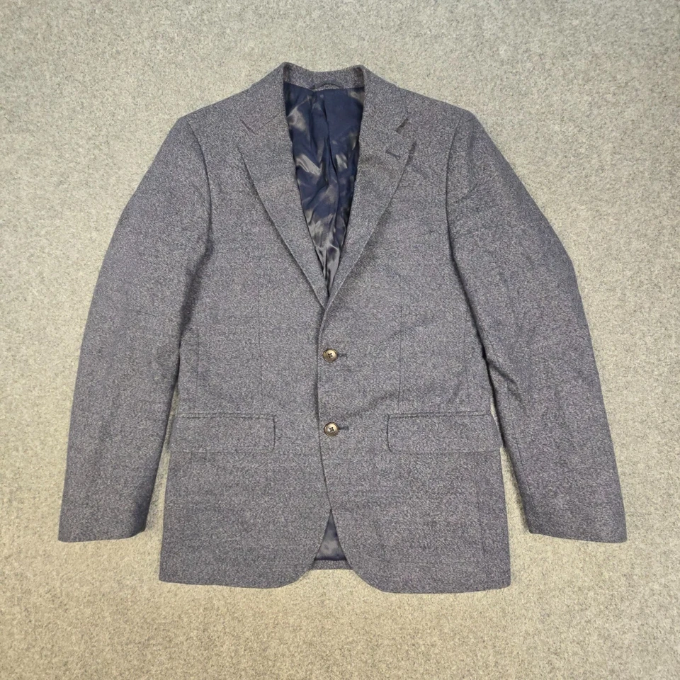 Rodd & Gunn Jacket mens XSMALL blue wool button Long Sleeve italian Size XS - Image 2 of 4