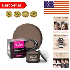 Luxury Medium Brown Root Touch-Up Powder - Lasting Coverage for Thinning Hair