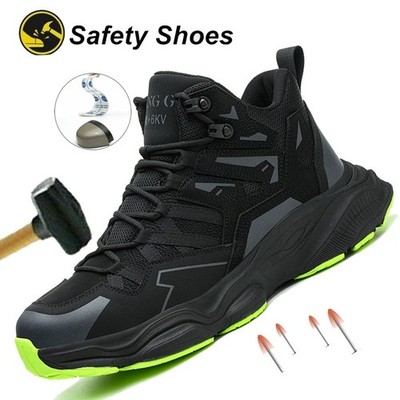 Mens Lightweight Sneakers Indestructible Shoes Steel Toe Work Boots Safety Shoes