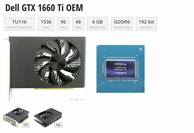 Dell KPNXF  Nvidia GeForce GTX 1660 Ti 6GB GDDR6 Graphics Card DVI DP HDMI  